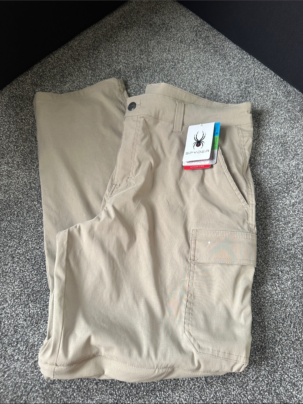 Spyder Men's Tan Cargo Pants with Utility Pockets